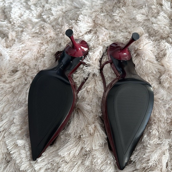 Brand New Patent Burgundy Slingbacks - Picture 3 of 4